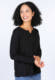 3/4-Arm-Shirt Adrijana solid  - black