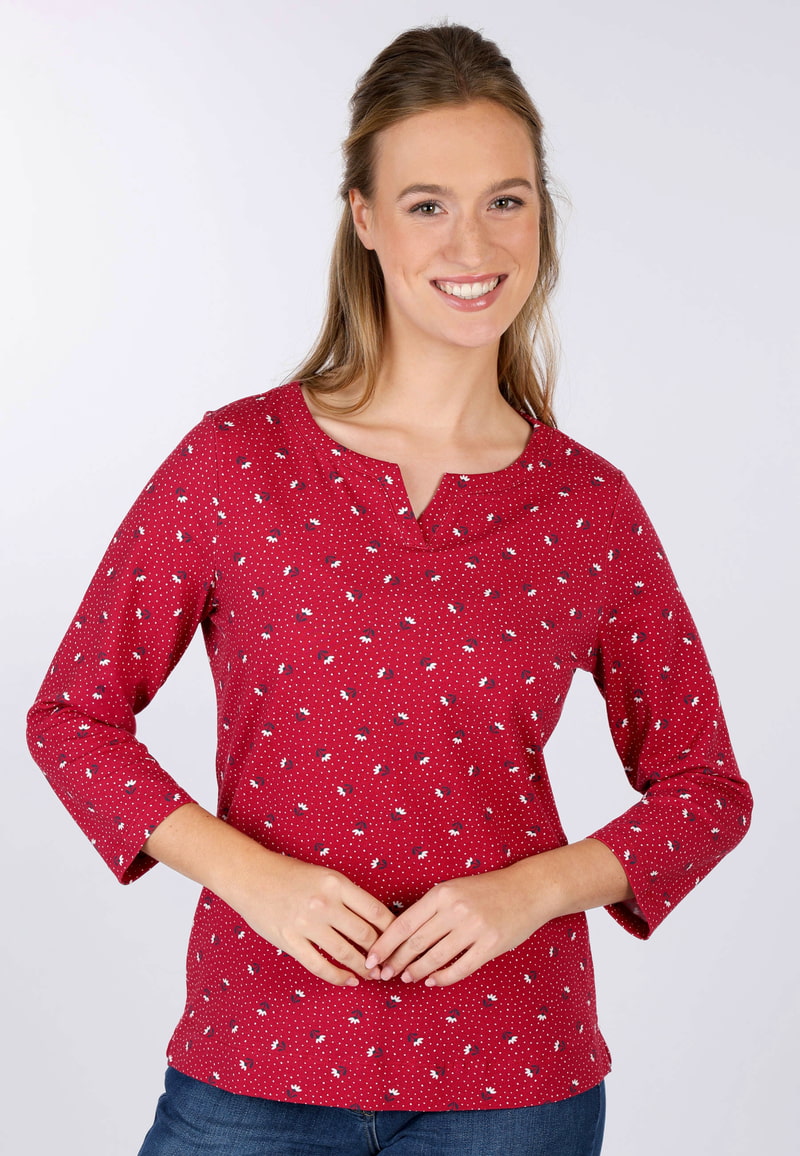 3/4-Arm-Shirt Gabriellea - cerise