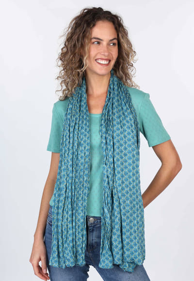 Schal Leja tulip  - turquoise