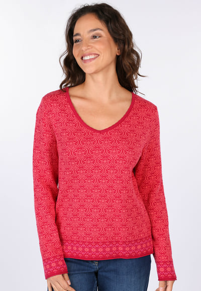 Strickpullover Lisette  - cerise