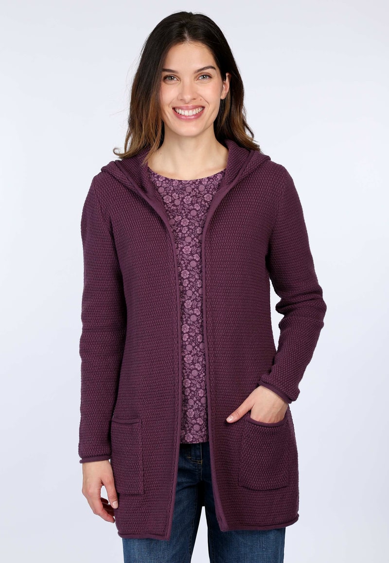 Strickjacke Uta  - deep purple