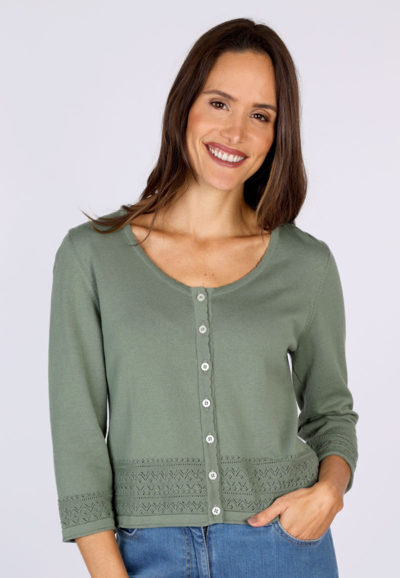 Strickjacke Liselotte  - salbei