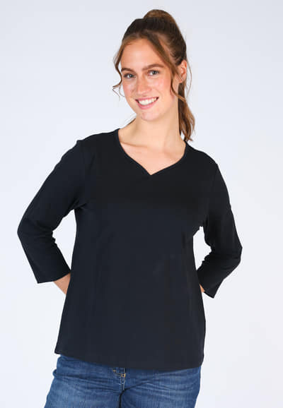 3/4-Armshirt Hellena - black