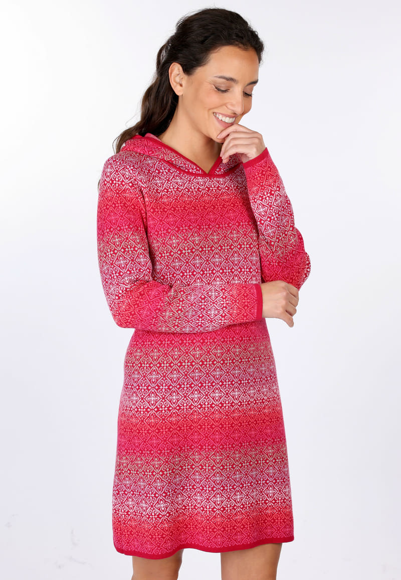 Strickkleid Astoria Gradient  - cerise