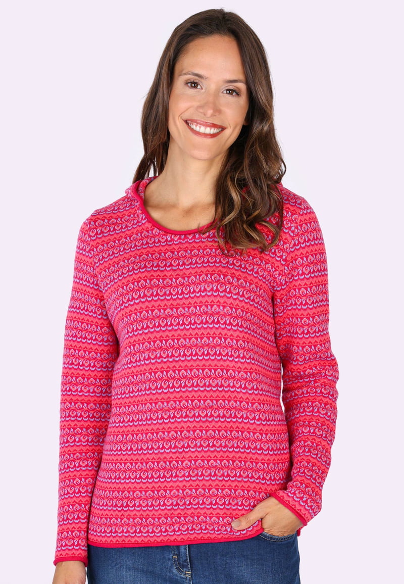 Strickjacke Susanne  - cerise