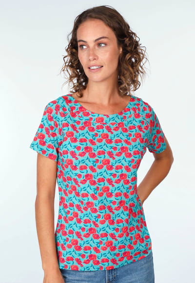 T-Shirt Zoe rosy  - turquoise