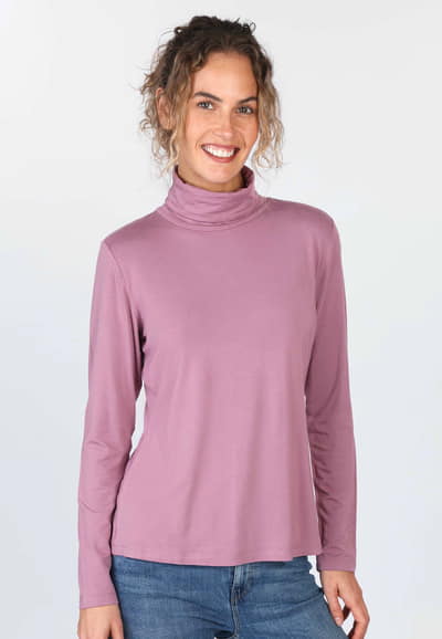 Rollkragenshirt Adaa - dusty orchid