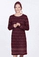 Strickkleid Suri damast  - plum