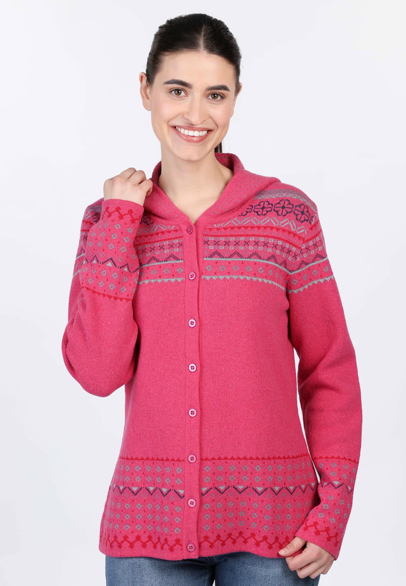 Strickjacke Katleen Lambswool - pink