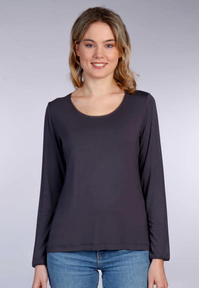 Langarmshirt Philia  - ebony
