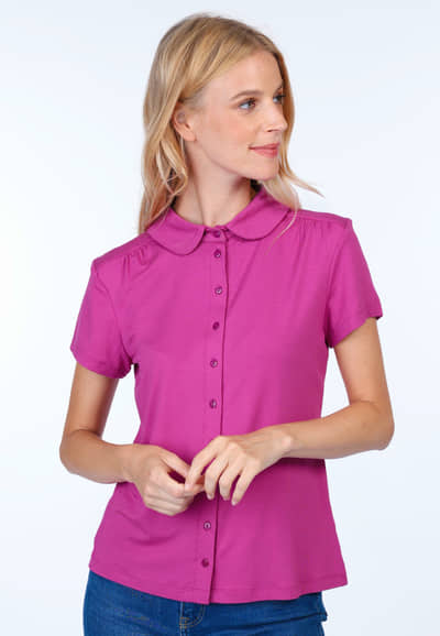 Bluse Andy solid - raspberry