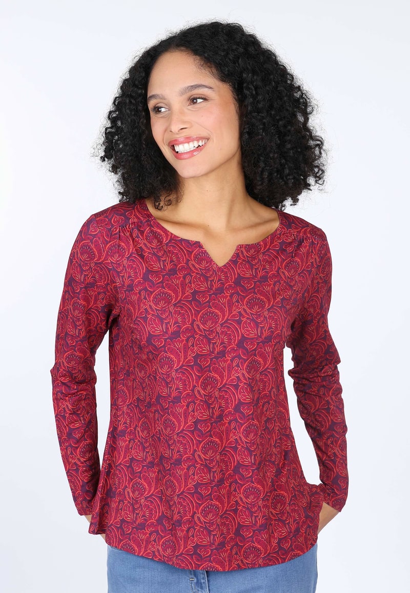 3/4-Arm-Shirt Adrijana - deep purple