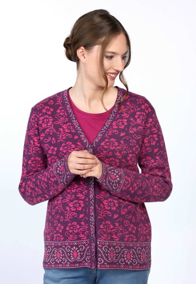 Strickjacke Christanje  - deep purple