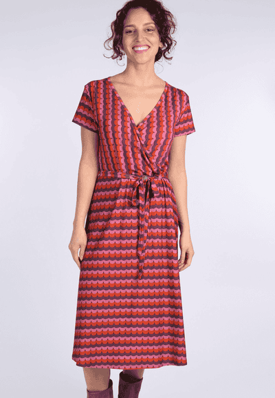 Kleid Mailys stripe  - plum
