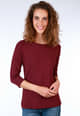 3/4-Arm-Shirt Zoa solid - dark grape
