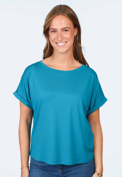 T-Shirt Vroni solid - ocean