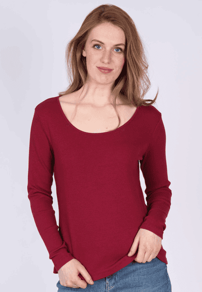 Langarmshirt Linell - burgundy 