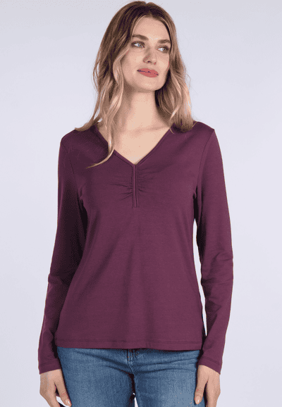 Langarmshirt Virginy - plum