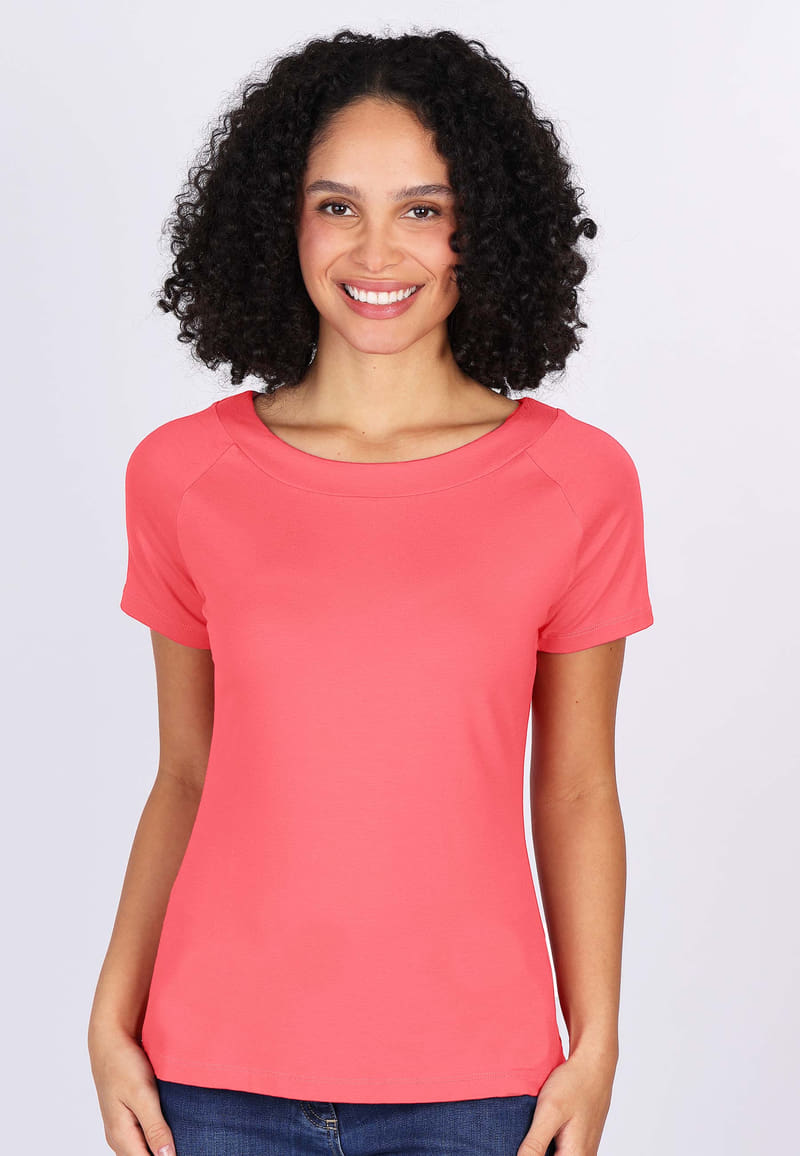 T-Shirt Zoe solid  - rouge