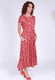 Kleid Malind oriental flower - rubin