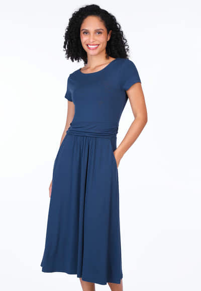 Kleid Malind solid - navy
