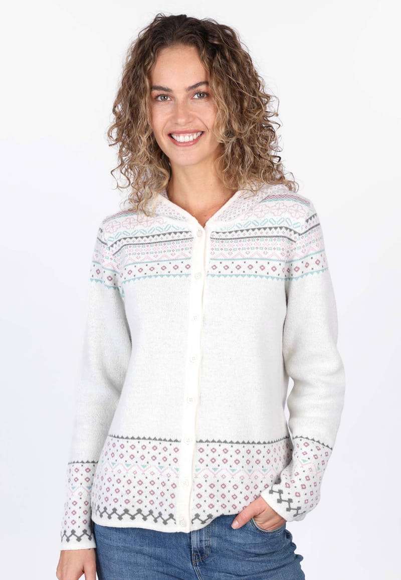 Strickjacke Katleen Lambswool - ivory