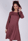 Kleid Lucilla geo flower - burgundy