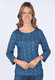 3/4-Shirt Zoala little flower  - indigo
