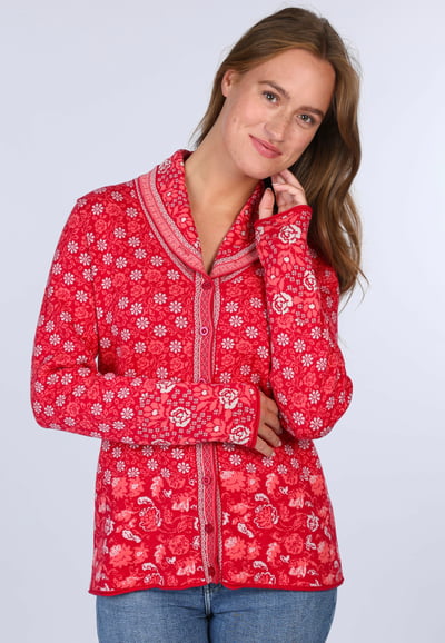 Strickjacke Maily - rubin
