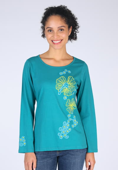 Langarmshirt Alkje - lake