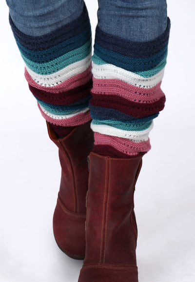Beinstulpe Lati rainbow - navy