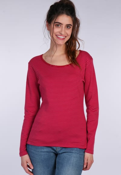 Langarmshirt Sandra  - wine
