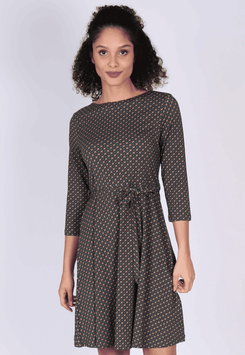 Kleid Charlette check - thyme