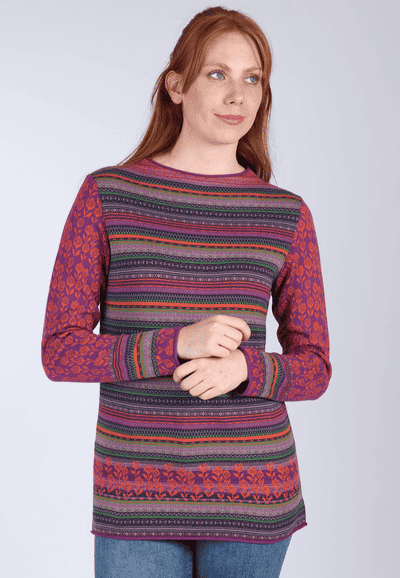 Strickpullover Merle rose - orchid