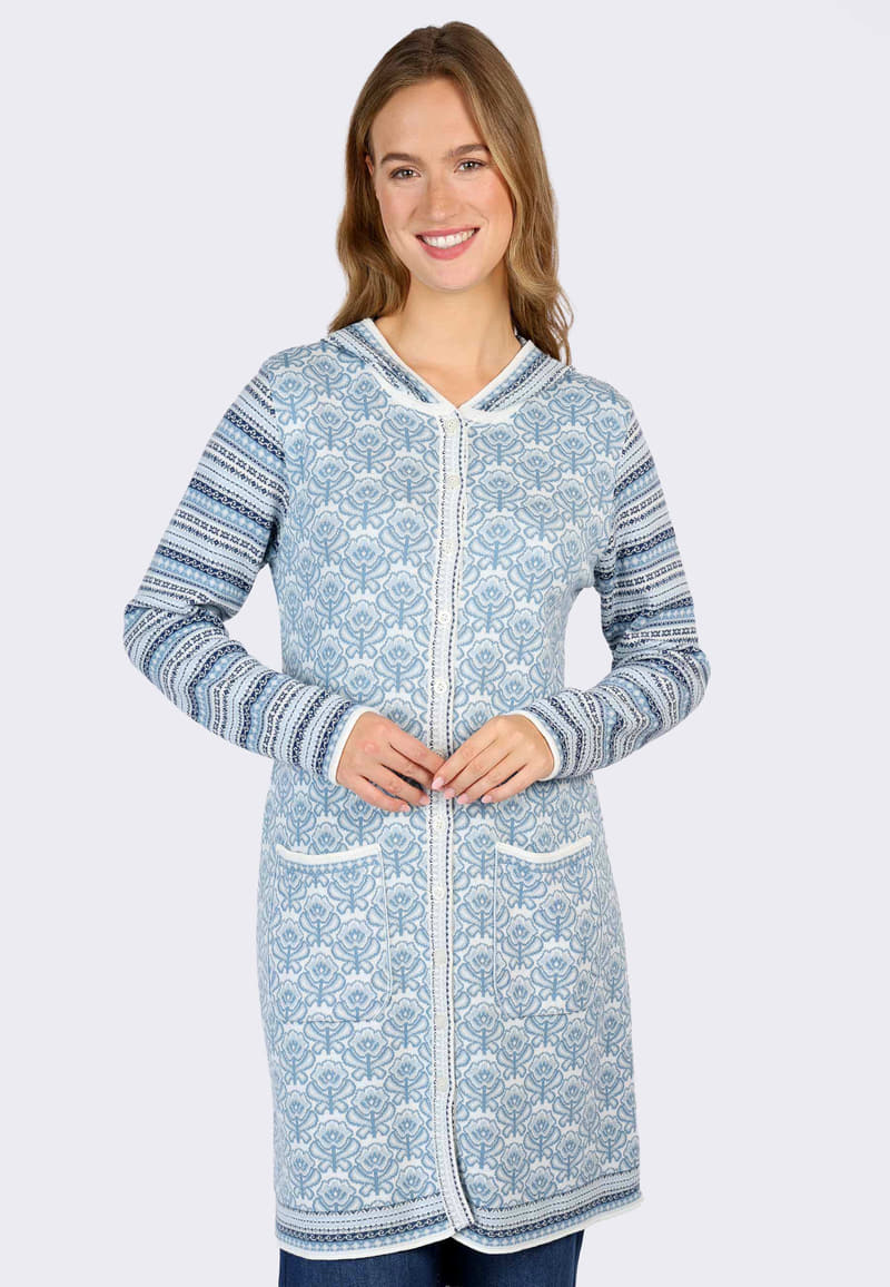 Strickmantel Jordis flower - ivory