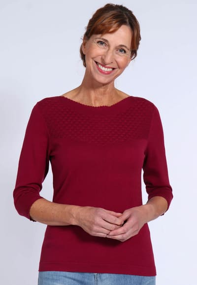 Strickpullover Annina - burgundy