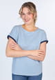 T-Shirt Vroni stripes  - swedish blue