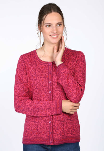 Strickjacke Renee marguerite  - red wine