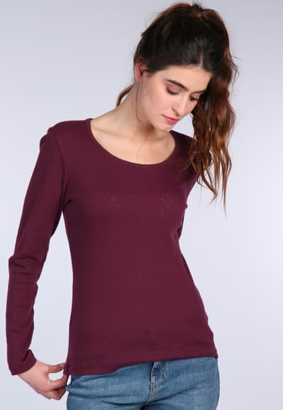 Langarmshirt Malin - plum