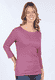 3/4-Arm Shirt Mya  - deep purple