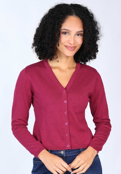 Strickjacke Valea  - red wine