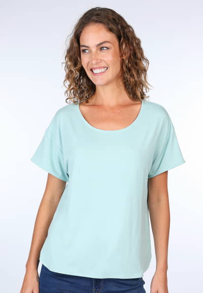 T-Shirt Betzi solid - turquoise