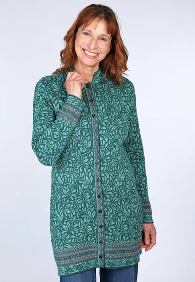 Strickmantel Simmika  - bottle green