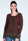 Strickjacke Renee happy flower - dark grape