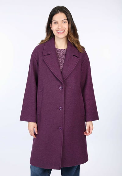 Wollmantel Ennja  - plum