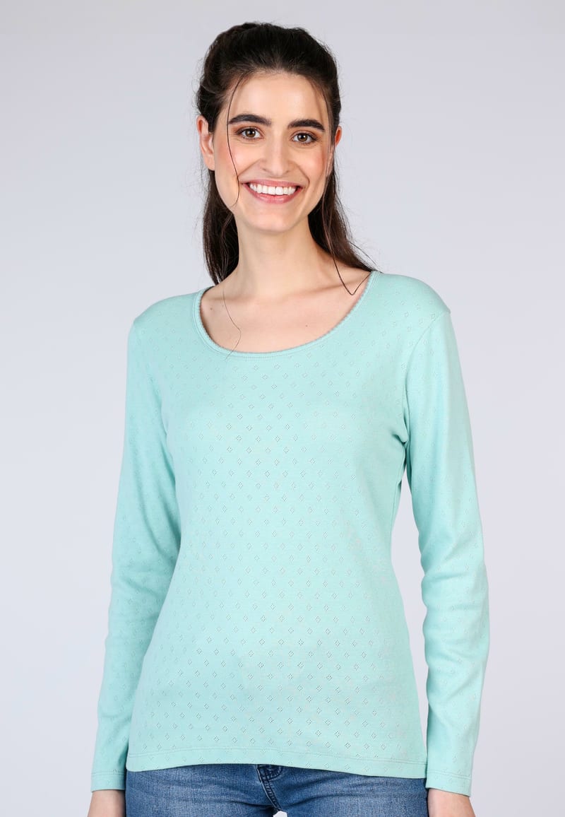 Langarmshirt Malin  - turquoise