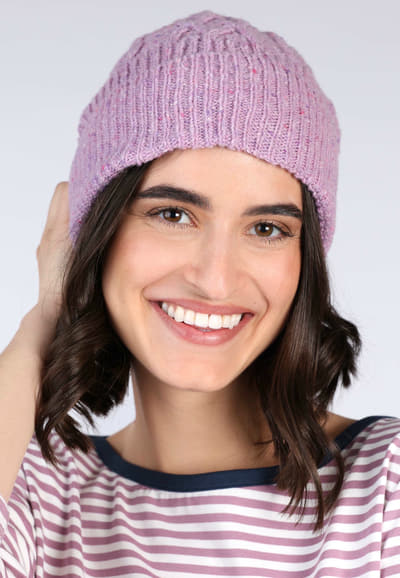 Strickmütze Hatje  - dusty orchid