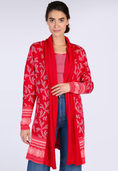 Strickjacke Fredoline - rubin