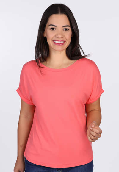 T-Shirt Vroni solid - rouge