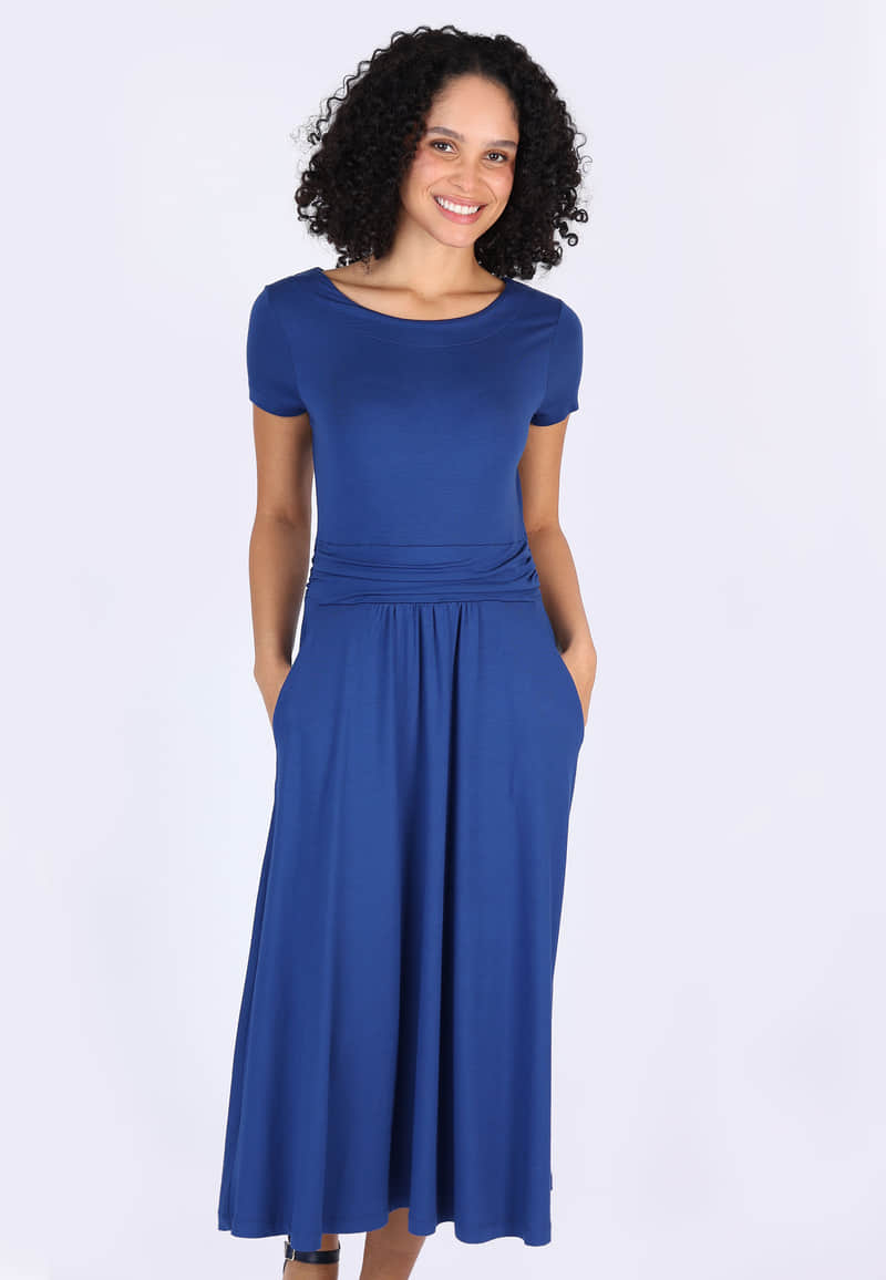 Kleid Malind solid - indigo